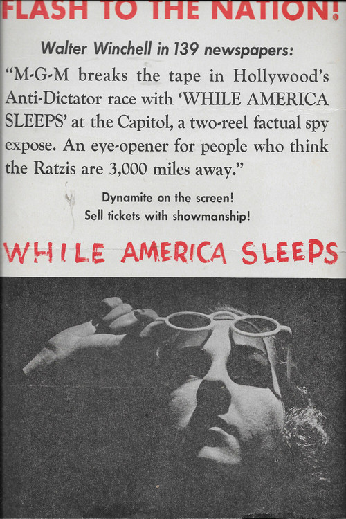 While America Sleeps (1939) poster