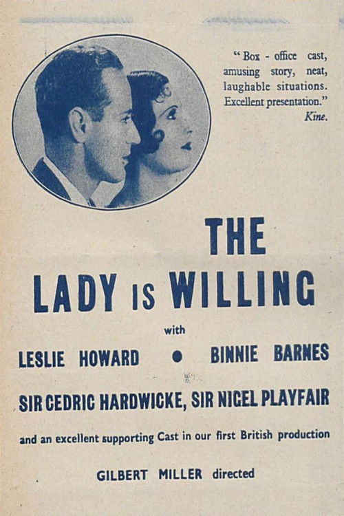 The Lady Is Willing (1934) poster