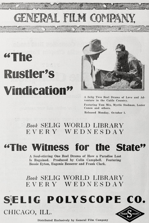 The Rustler's Vindication (1917) poster