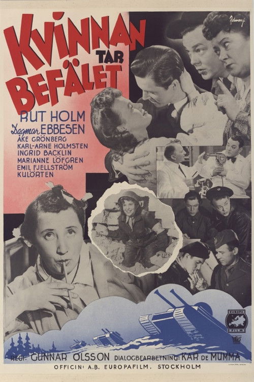 Kvinnan tar befälet (1942) poster