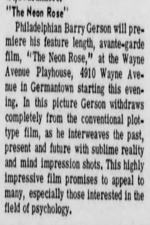 The Neon Rose (1964) poster