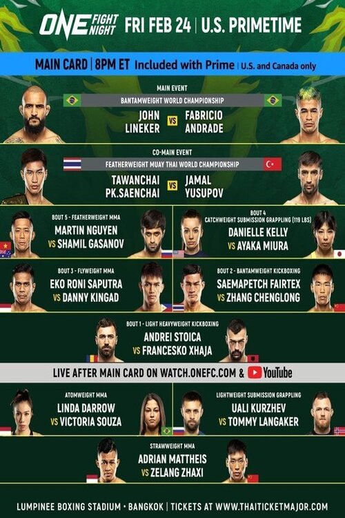 ONE Fight Night 7: Lineker vs. Andrade II (2023) poster