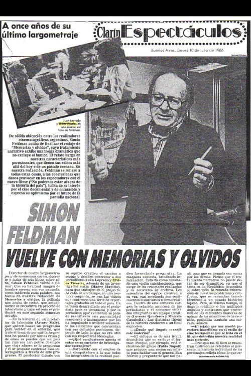Memorias y olvidos (1987) poster