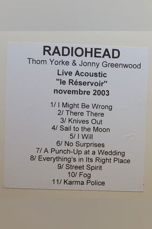 Thom Yorke and Jonny Greenwood | Acoustic at Le Reservoir (2003) poster