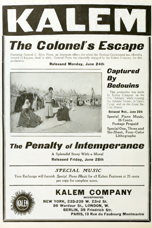 The Colonel's Escape (1912) poster