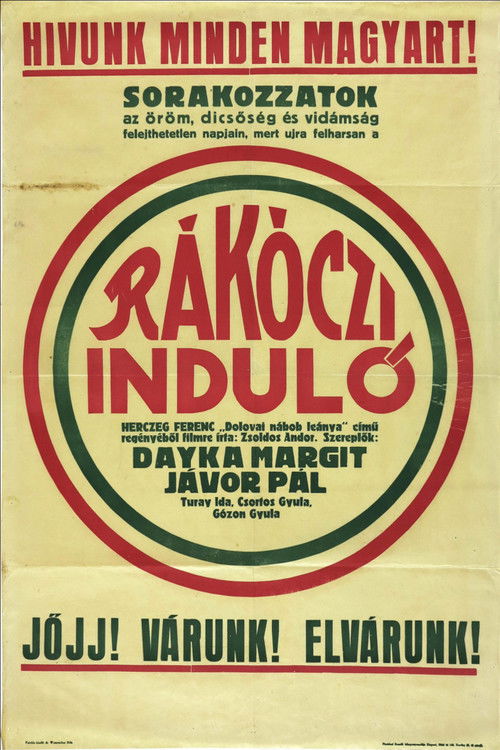 Rákóczi induló (1933) poster