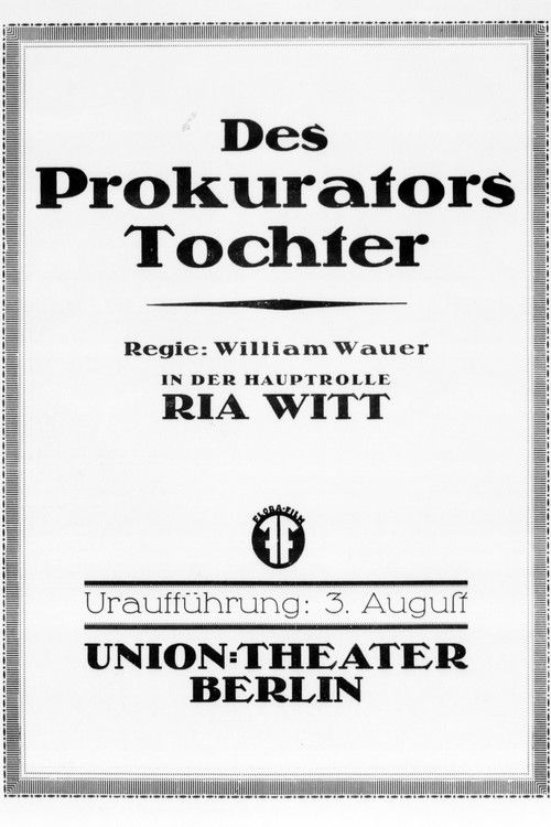 Des Prokurators Tochter (1917) poster