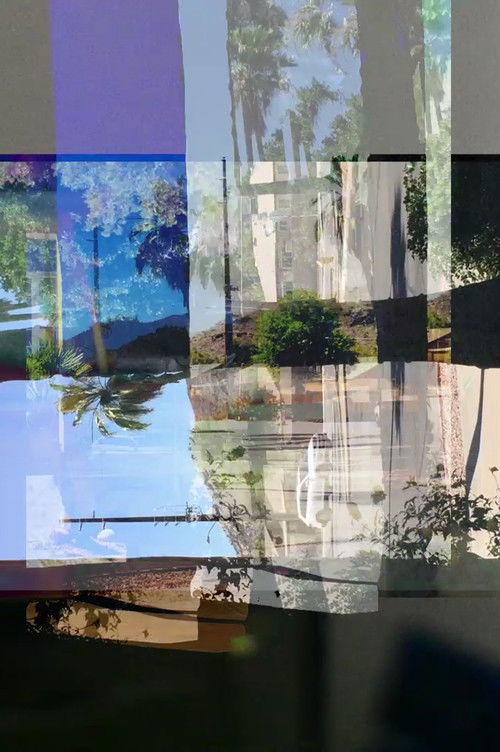 Hiding Under a Copy of the Strokes' Single 'Under Cover of Darkness' (2017) poster