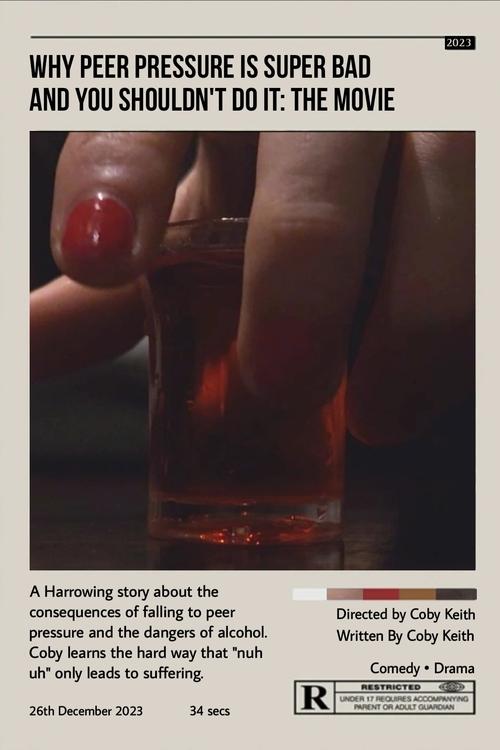 Why Peer Pressure is Super Bad and you Shouldn't do it: The Movie (2023) poster