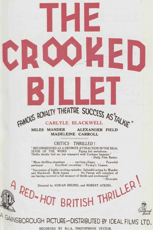 The Crooked Billet (1930) poster