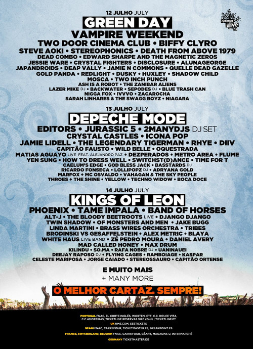 Green Day - Optimus Alive (2013) poster