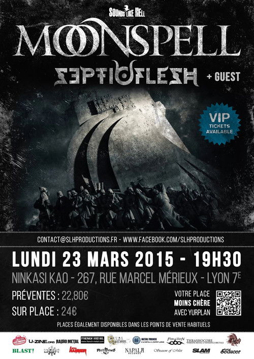 Moonspell - Ninkasi Kao, France (2015) poster