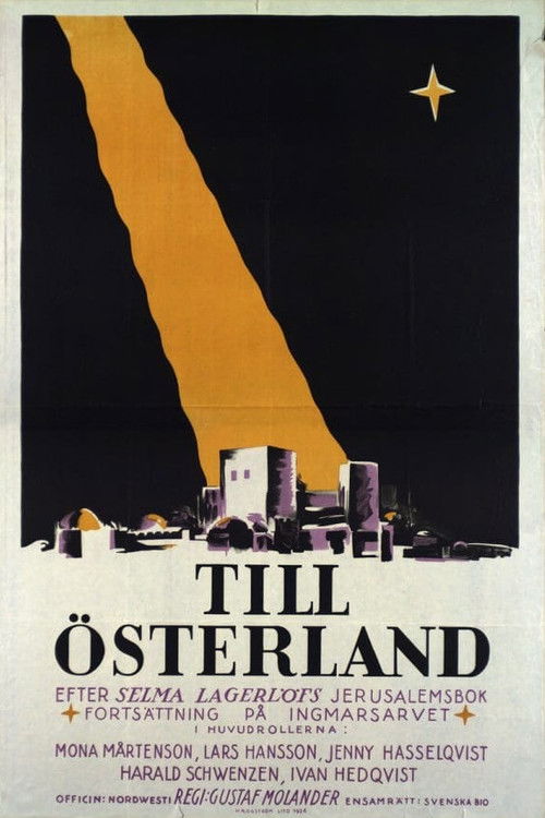 Till Österland (1926) poster