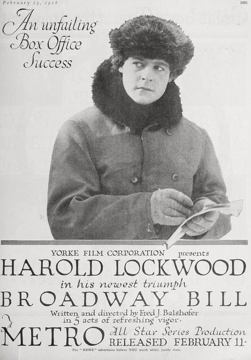 Broadway Bill (1918) poster