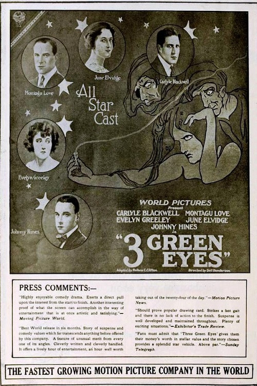 Three Green Eyes (1919) poster