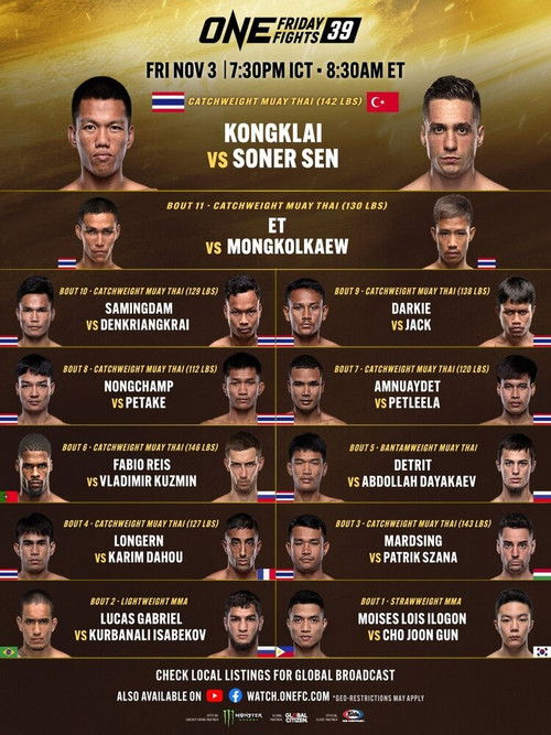 ONE Friday Fights 39: Kongklai vs. Sen (2023) poster