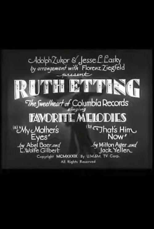 Ruth Etting in Favorite Melodies (1929) poster