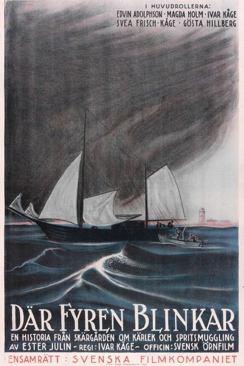 Där fyren blinkar (1924) poster