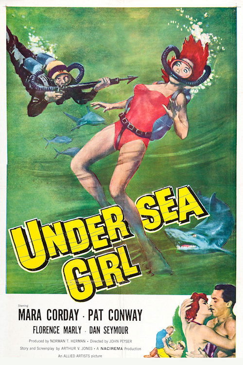 Undersea Girl (1957) poster