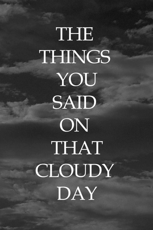 The Things You Said On That Cloudy Day (2024) poster