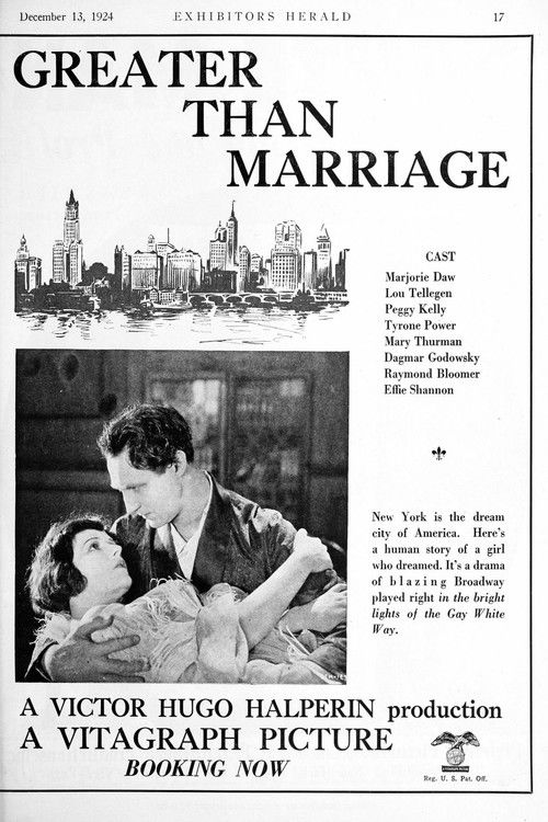 Greater Than Marriage (1924) poster