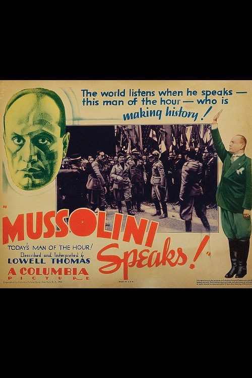 Mussolini Speaks (1933) poster