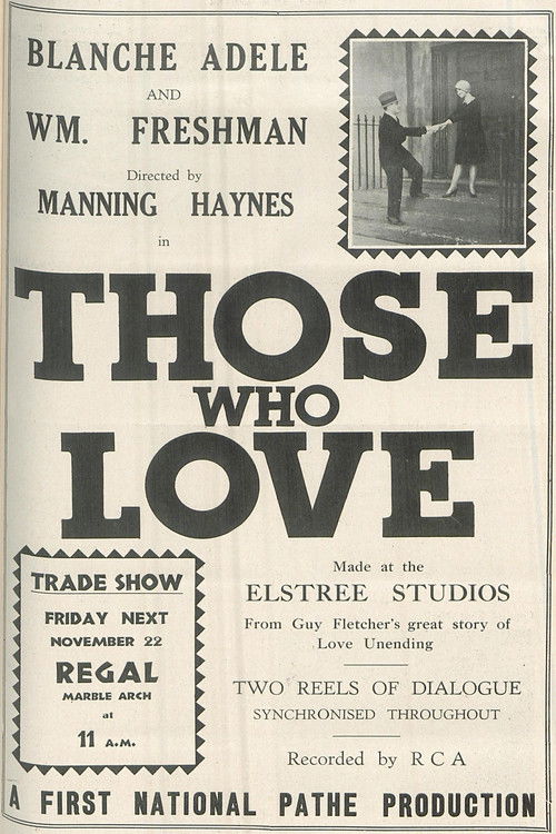 Those Who Love (1929) poster