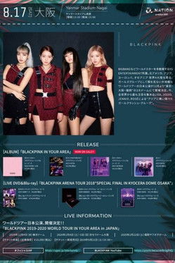 BLACKPINK at A-NATION in Osaka Japan (2019) poster