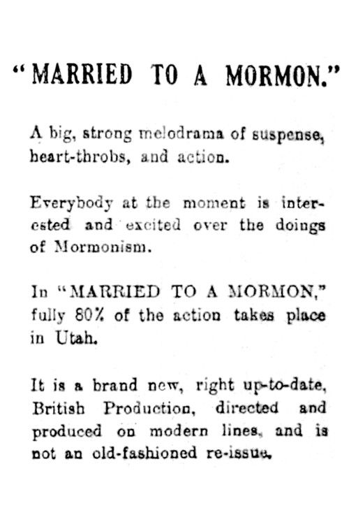 Married to a Mormon (1922) poster