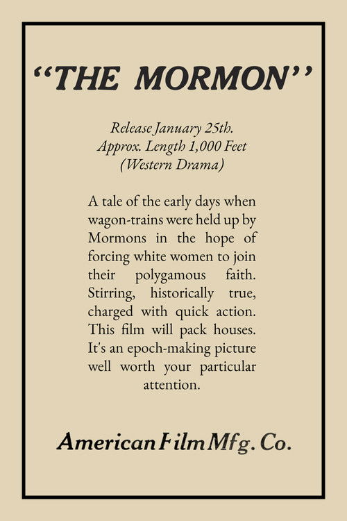 The Mormon (1912) poster
