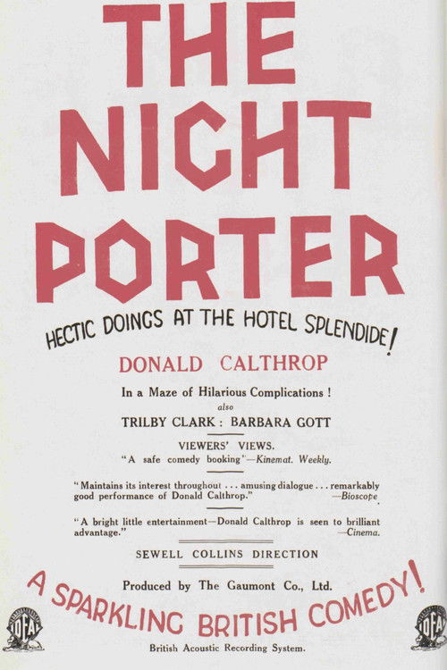 The Night Porter (1930) poster