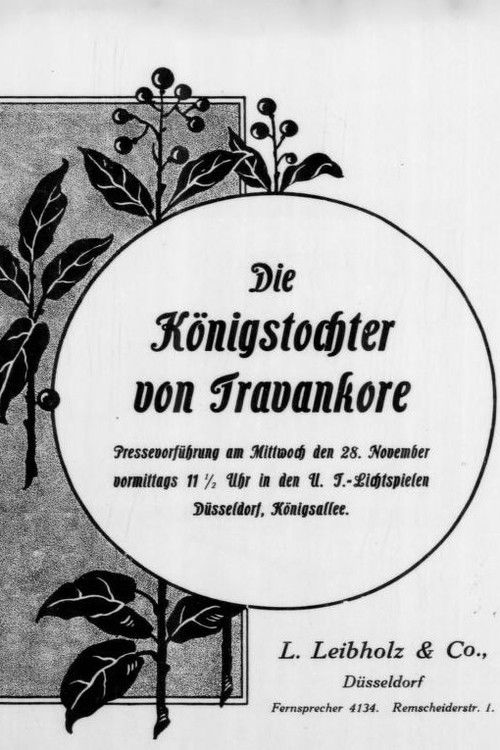 Die Königstochter von Travankore (1917) poster
