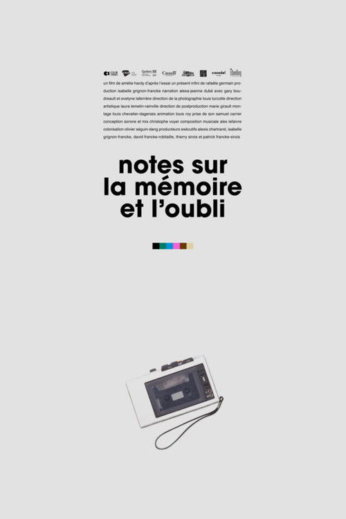 Notes sur la mémoire et l’oubli (2022) poster