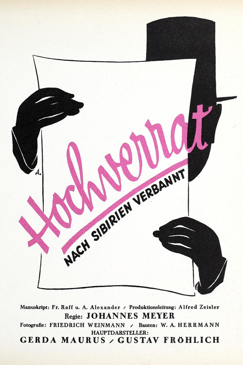 Hochverrat (1929) poster