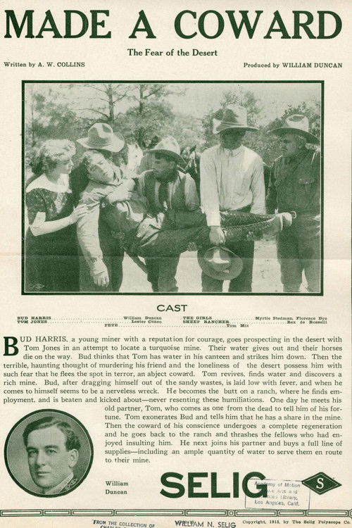 Made a Coward (1913) poster