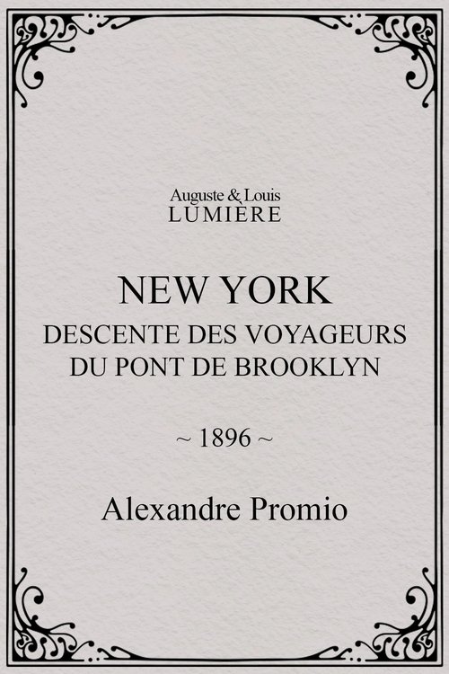New York, descente des voyageurs du pont de Brooklyn (1896) poster