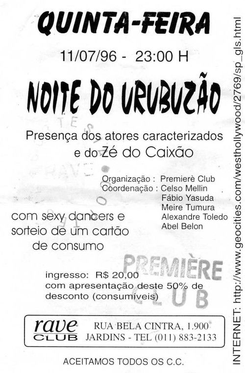 Noite do Urubuzão Humano (1996) poster