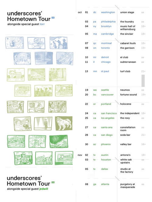 underscores live at music hall of williamsburg (2023) poster
