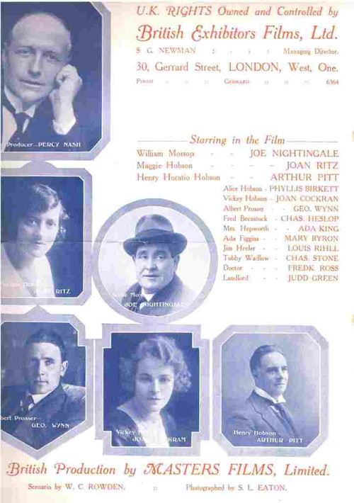 Hobson's Choice (1920) poster