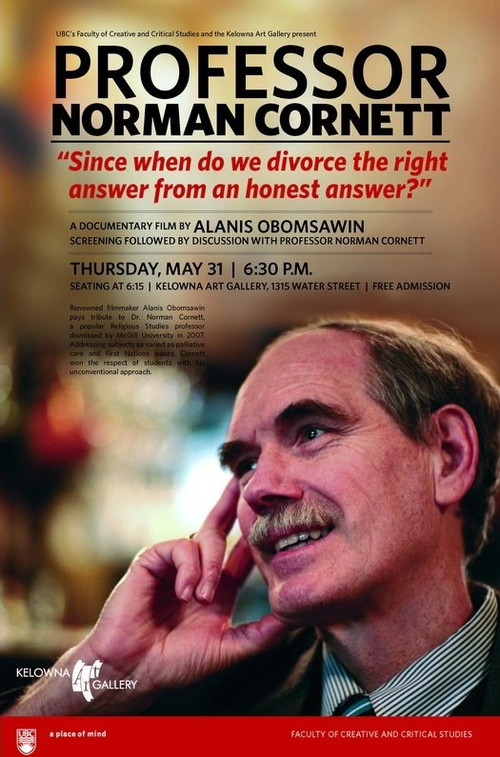 Professor Norman Cornett: 'Since when do we divorce the right answer from an honest answer?' (2009) poster