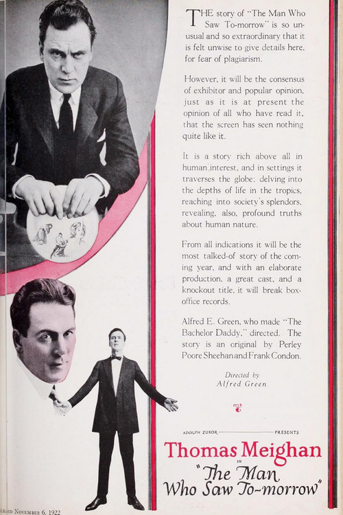 The Man Who Saw Tomorrow (1922) poster