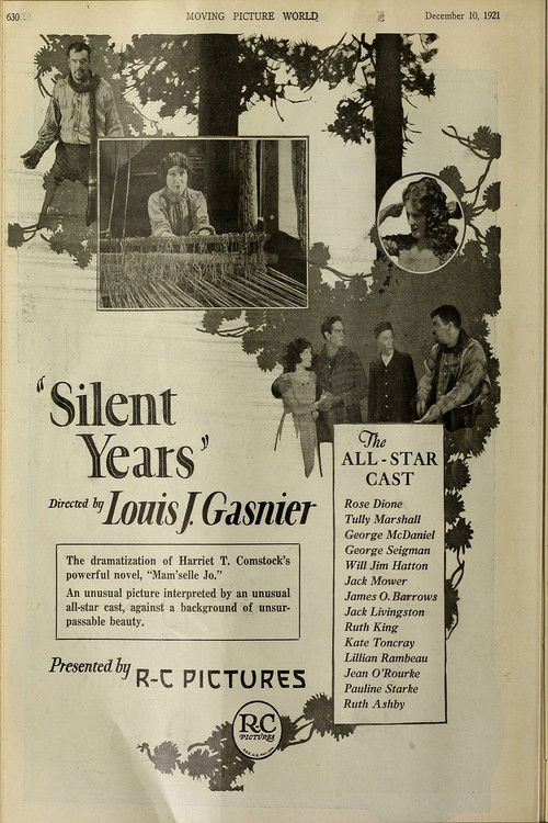 Silent Years (1921) poster