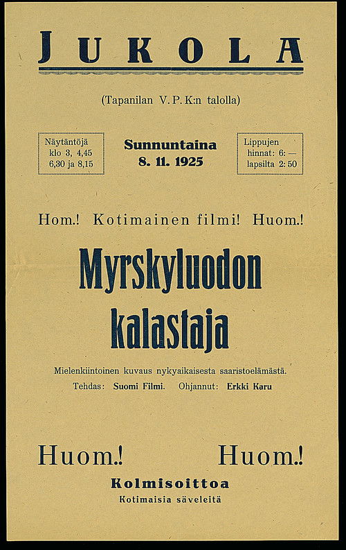 Myrskyluodon kalastaja (1924) poster