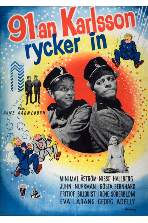 91:an Karlsson rycker in (1955) poster