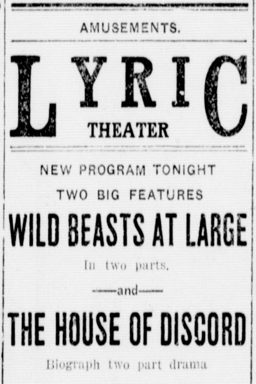Wild Beasts at Large (1913) poster