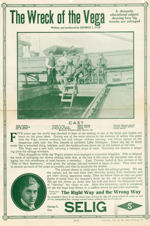 The Wreck of the Vega (1912) poster
