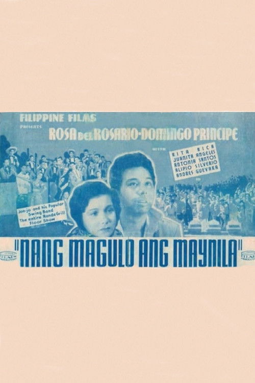 Nang Magulo ang Maynila (1937) poster