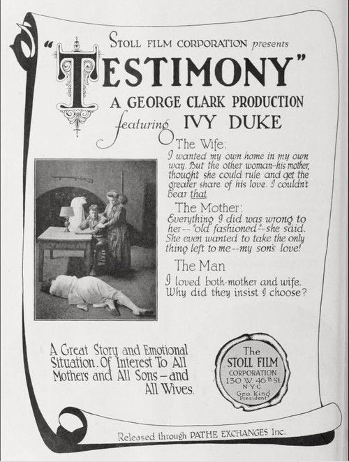 Testimony (1920) poster