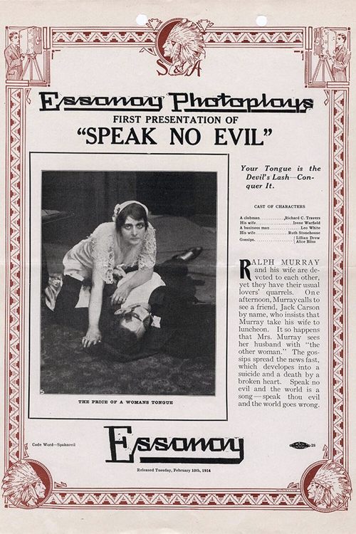 Speak No Evil (1914) poster