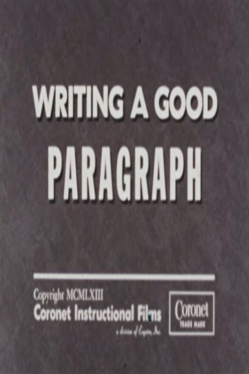 Writing a Good Paragraph (1963) poster